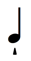 Staccatissimo note symbol